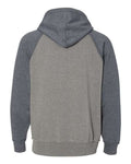 J. America 8885 Smoke Heather/ Vintage Navy Heather — back