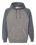 J. America 8885 Smoke Heather/ Vintage Navy Heather — front