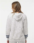 J. America 8674 White/ Navy — on model back