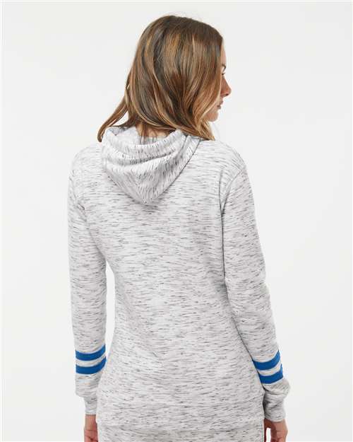 J. America 8674 White/ Royal — on model back