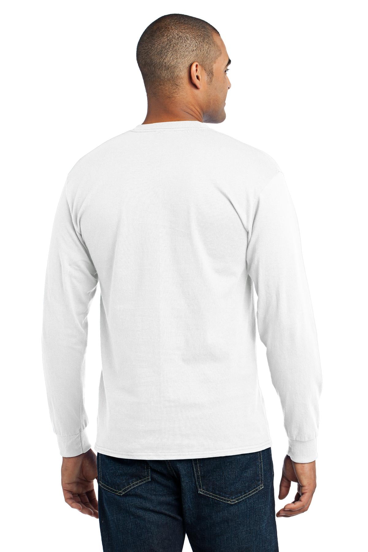 Unisex Long Sleeve Core Blend Tee - White