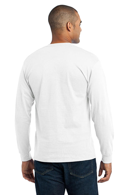 Unisex Long Sleeve Core Blend Tee - White