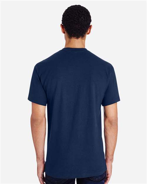 Gildan H000 Dark Navy — on model back