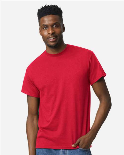Gildan 8000 Scarlet Red — on model front