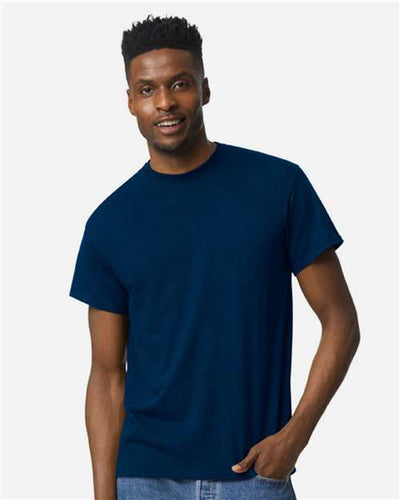 Gildan 8000 Dark Navy — on model front