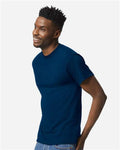 Gildan 8000 Dark Navy — on model side