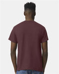 Gildan 8000 Dark Maroon — on model back