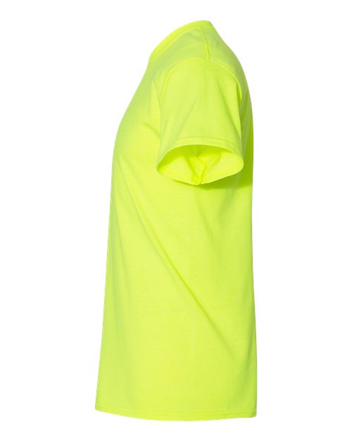 Gildan 8000 Safety Green — direct side