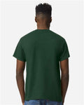 Gildan 8000 Dark Green — on model back