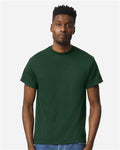 Gildan 8000 Dark Green — on model front