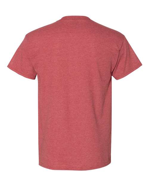Gildan 8000 Heather Scarlet Red — back