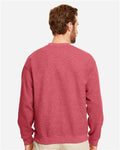 Gildan 18000 Heather Scarlet Red — on model back
