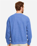 Gildan 18000 Heather Deep Royal — on model back