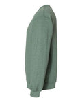 Gildan 18000 Heather Dark Green — direct side