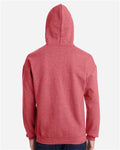 Gildan 18500 Heather Scarlet Red — on model back