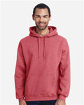 Gildan 18500 Heather Scarlet Red — on model front