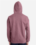 Gildan 18500 Heather Dark Maroon — on model back