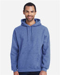 Gildan 18500 Heather Deep Royal — on model front