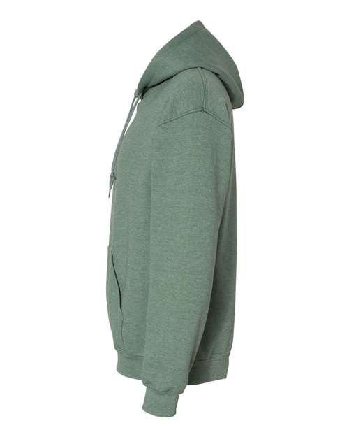 Gildan 18500 Heather Dark Green — direct side