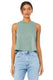 Bella + Canvas 6682 - Women's Racerback Cropped Tank - Heather Dusty Blue