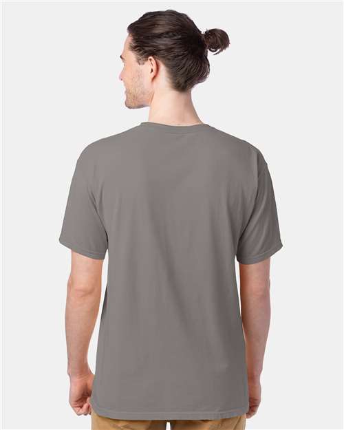 ComfortWash by Hanes GDH100 Concrete Grey — on model back