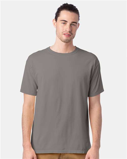 ComfortWash by Hanes GDH100 Concrete Grey — on model front