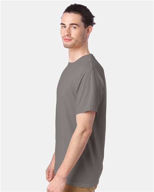 ComfortWash by Hanes GDH100 Concrete Grey — on model side