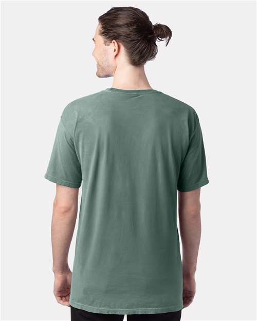 ComfortWash by Hanes GDH100 Cypress Green — on model back
