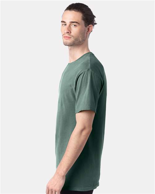 ComfortWash by Hanes GDH100 Cypress Green — on model side