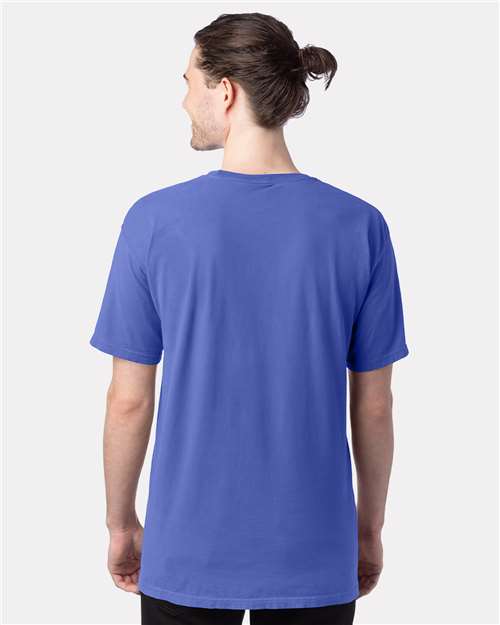 ComfortWash by Hanes GDH100 Deep Forte Blue — on model back