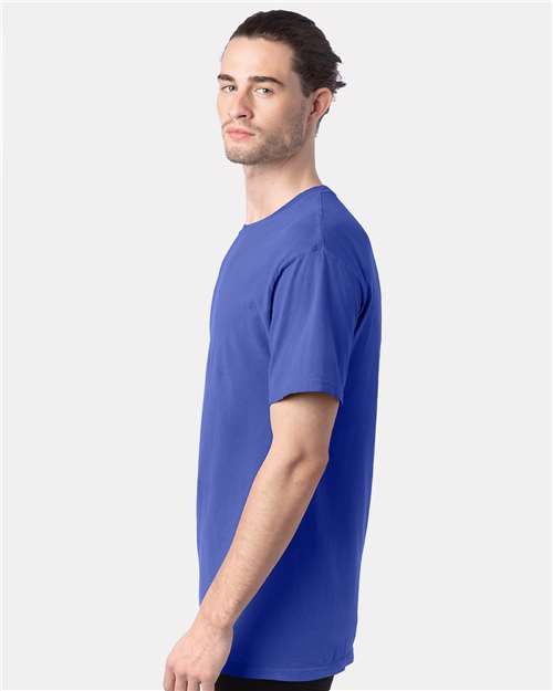 ComfortWash by Hanes GDH100 Deep Forte Blue — on model side