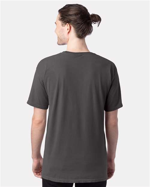 ComfortWash by Hanes GDH100 New Railroad Grey — on model back