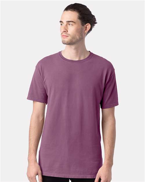 ComfortWash by Hanes GDH100 Purple Plum Raisin — on model front