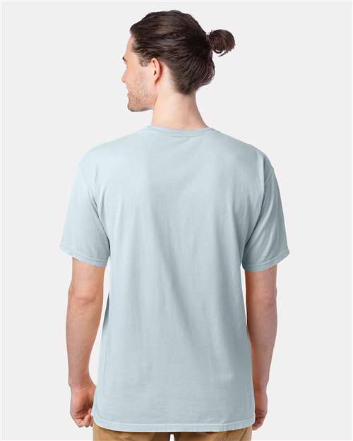 ComfortWash by Hanes GDH100 Soothing Blue — on model back