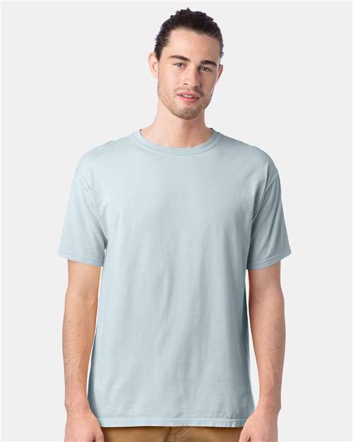 ComfortWash by Hanes GDH100 Soothing Blue — on model front