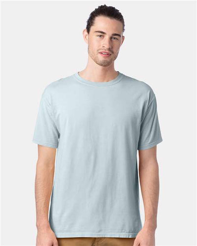 ComfortWash by Hanes GDH100 Soothing Blue — on model front