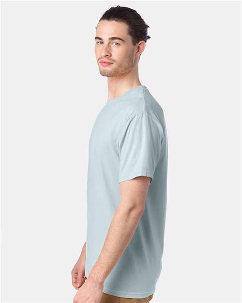 ComfortWash by Hanes GDH100 Soothing Blue — on model side
