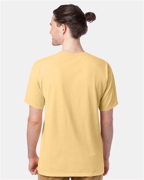 ComfortWash by Hanes GDH100 Summer Squash Yellow — on model back