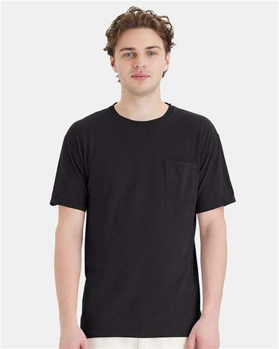 ComfortWash by Hanes GDH150 Black — on model front