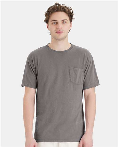 ComfortWash by Hanes GDH150 Concrete Grey — on model front