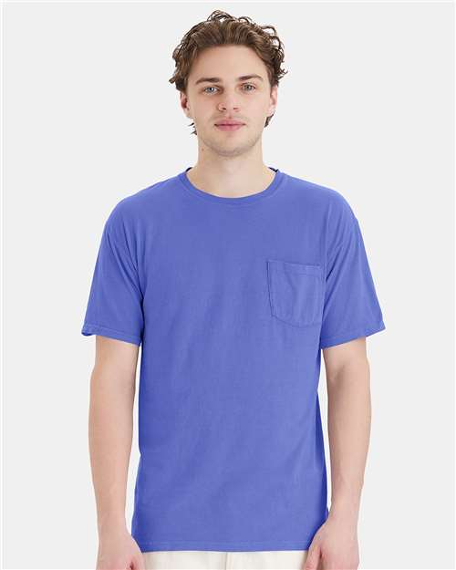 ComfortWash by Hanes GDH150 Deep Forte Blue — on model front