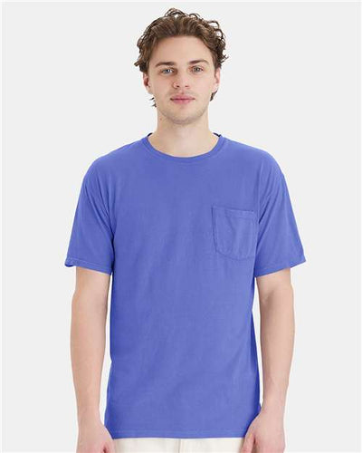 ComfortWash by Hanes GDH150 Deep Forte Blue — on model front