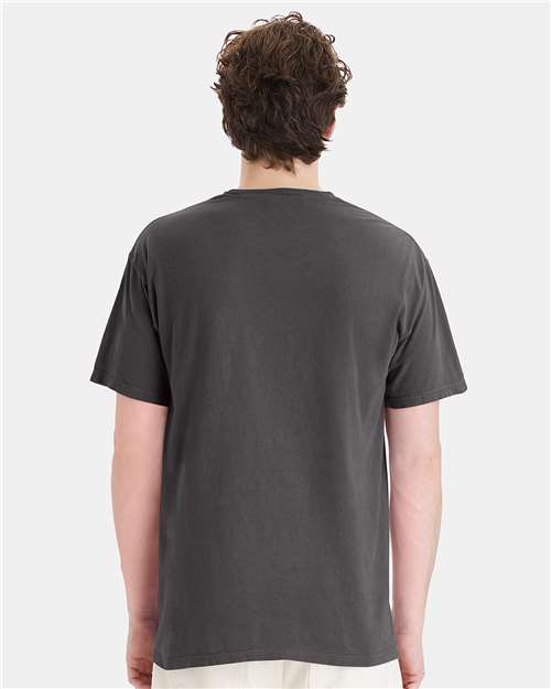 ComfortWash by Hanes GDH150 New Railroad Grey — on model back