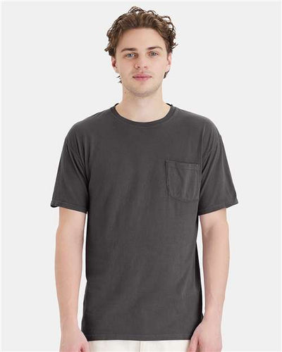 ComfortWash by Hanes GDH150 New Railroad Grey — on model front