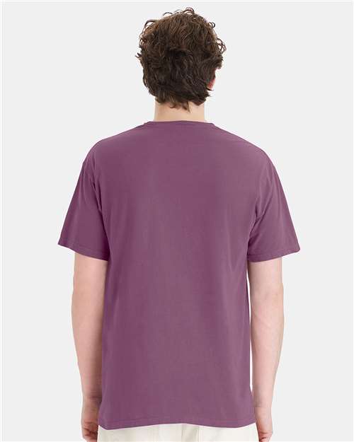 ComfortWash by Hanes GDH150 Purple Plum Raisin — on model back