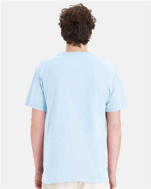ComfortWash by Hanes GDH150 Soothing Blue — on model back