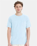 ComfortWash by Hanes GDH150 Soothing Blue — on model front