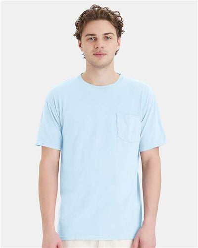 ComfortWash by Hanes GDH150 Soothing Blue — on model front