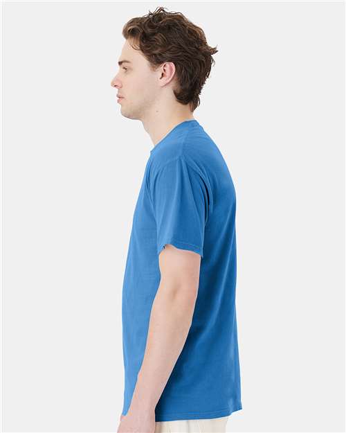 ComfortWash by Hanes GDH150 Summer Sky Blue — on model side