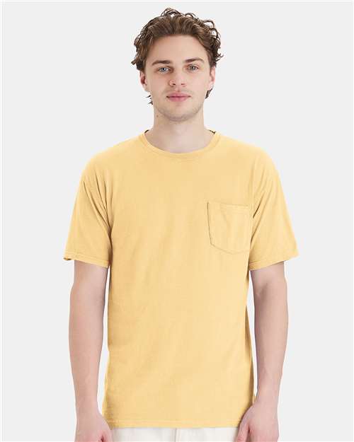 ComfortWash by Hanes GDH150 Summer Squash Yellow — on model front